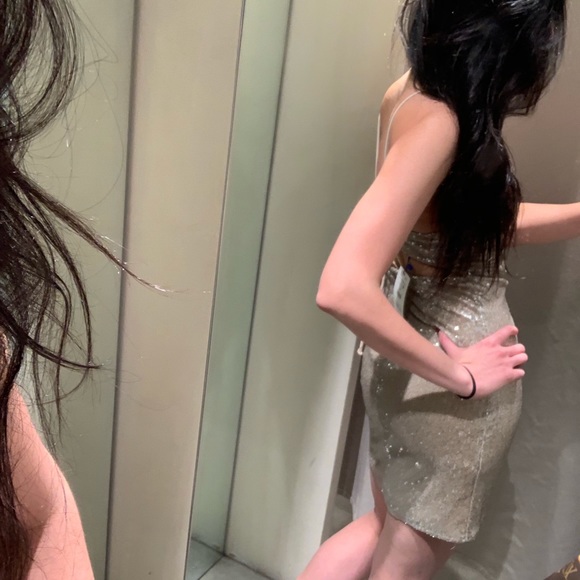 Sequin silver Zara dress - Picture 4 of 4